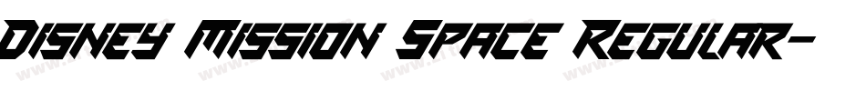 Disney Mission Space Regular字体转换